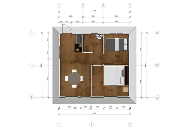 Single-story resettlement housing